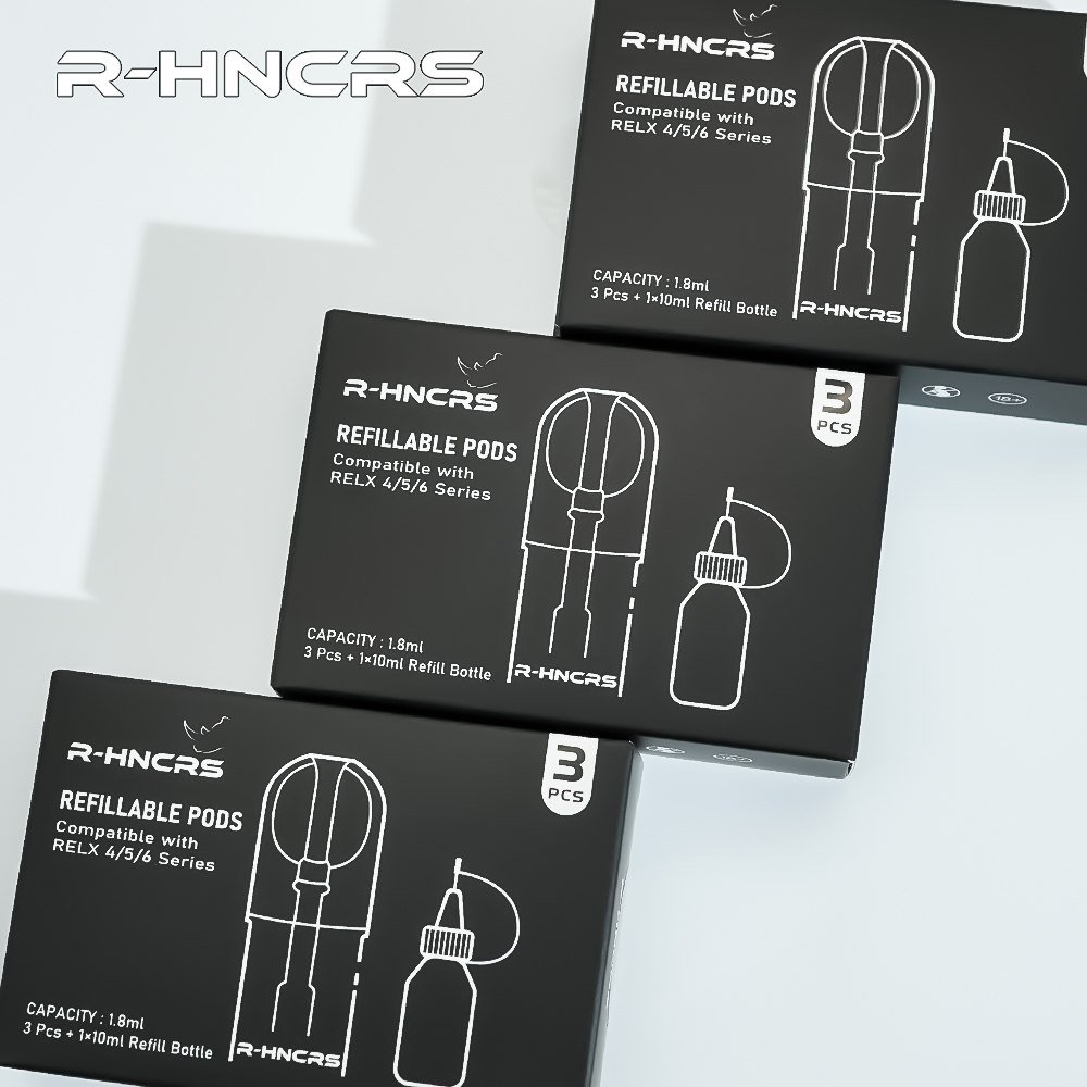 R-HNCRS 犀牛空倉 【R-HNCRS 犀牛】RELX 4/5/6 代通用空倉 1.8ml 3入+10ml注油瓶